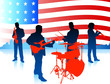 Live Music Band with American Flag Live Music Band with American Flag