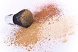 makeup brush and powder