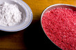 preparing raspberry cake