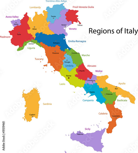 City map Italy Admin