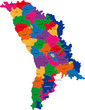 Map of administrative divisions of Republic of Moldova