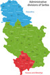 Map of administrative divisions of Republic of Serbia