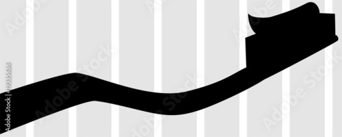 Illustration: Illustration of silhouette of a toothbrush Illustration of silhouette of a toothbrush