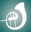 Illustration of silhouette of a saxophone Illustration of silhouette of a saxophone