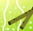 Illustration of flutes in green background Illustration of flutes in green background