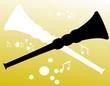 Illustration of silhouette of a clarinet Illustration of silhouette of a clarinet