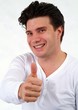 Ein Mann zeigt Finger