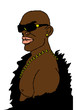Black rap man, luxury music, afro american boy, fashion