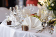 Table set for a festive party or dinner Table set for a festive party or dinner