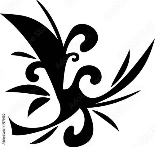 Design floral tattoo symbol