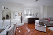 Luxurious living room with wooden flooring