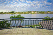 Balcony views from waterfront Mansion overlooking the canal