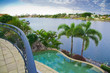 Balcony views from waterfront Mansion with Pool overlooking the