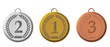 illustration gold, silber und bronze medaille
