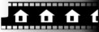 Illustration of row of houses in a film stripe