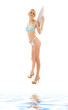 blue lingerie angel