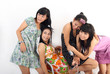cheerful group