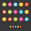 Matte Circle Icons - Audio in Black