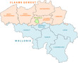 Belgien - Karte der Provinzen