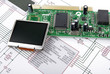 Photo: Display and circuit board with schematic Display and circuit board with schematic