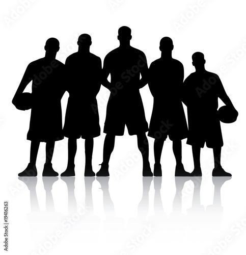 basketball player silhouette. Basketball Team Silhouette