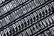 Old metal movable typo