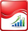 bar graph red wave background