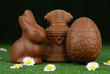 trio en chocolat de la fête de Pâques