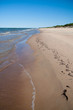Crystal waves on the sand of Baltis Sea coast