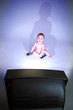 Baby watching TV