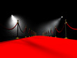 Red carpet in volume light