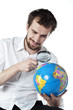 homme explorer terre sous la loupe homme explorer terre sous la loupe
