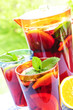 Fruit punch in pitcher and glasses Fruit punch in pitcher and glasses