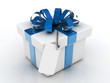 3d gift with blank note paper isolated-high res 3d gift with blank note paper isolated-high res