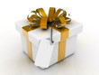 3d gift with blank note paper isolated-high res. 3d gift with blank note paper isolated-high res.
