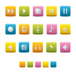 Matte Square Icons - Audio Colors