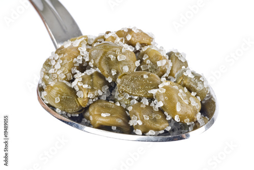 Photo: Spoonful of Capers in Salt Spoonful of Capers in Salt