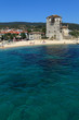 Phospfori tower in Ouranopolis, Athos Peninsula, Mount Athos Phospfori tower in Ouranopolis, Athos Peninsula, Mount Athos