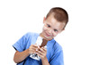 eating chocolate