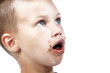 portrait of smearing kid