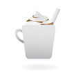 hot creamy coffee vector clip art