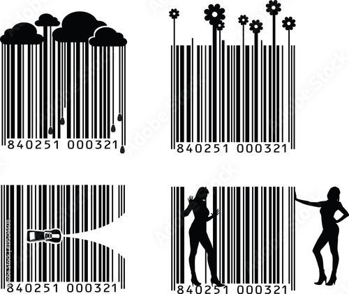 Zoom Not Available: Vector barcode vector art. Zoom Not Available: Vector