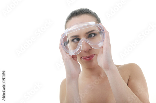 Photo: woman protection glasses woman protection glasses