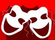 mask in a black shade background