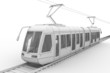 City tram - isolated on white