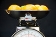 Fruit on kitchen scales