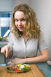 woman on kitchen