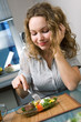 woman on kitchen