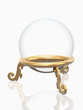 3d Render of a crystal ball.