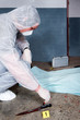 Photo: Dusting for fingerprints Dusting for fingerprints